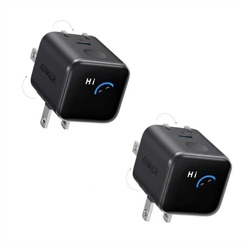 Anker Smart Display Charger, Anker Nano 45W Fast Charging USBC Charger with Smart Recognition, Built-In Care Mode, Compact with 180° Foldable Plug, for Iphone 17/16/15 Series, Macbook, Apple Watch