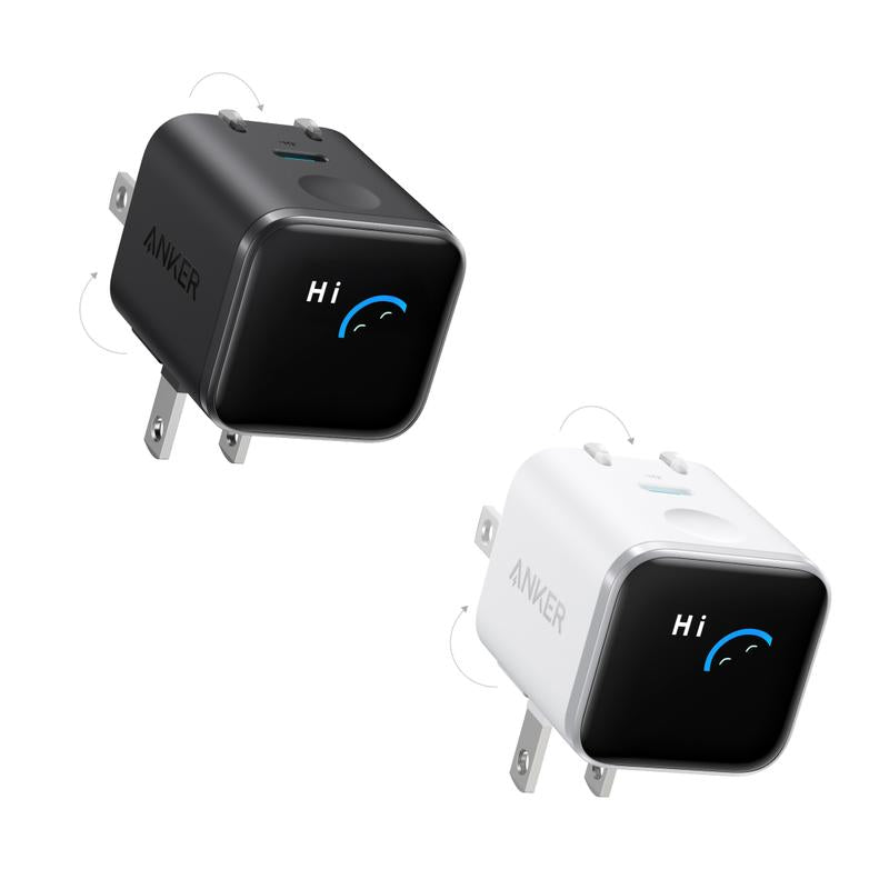 Anker Smart Display Charger, Anker Nano 45W Fast Charging USBC Charger with Smart Recognition, Built-In Care Mode, Compact with 180° Foldable Plug, for Iphone 17/16/15 Series, Macbook, Apple Watch