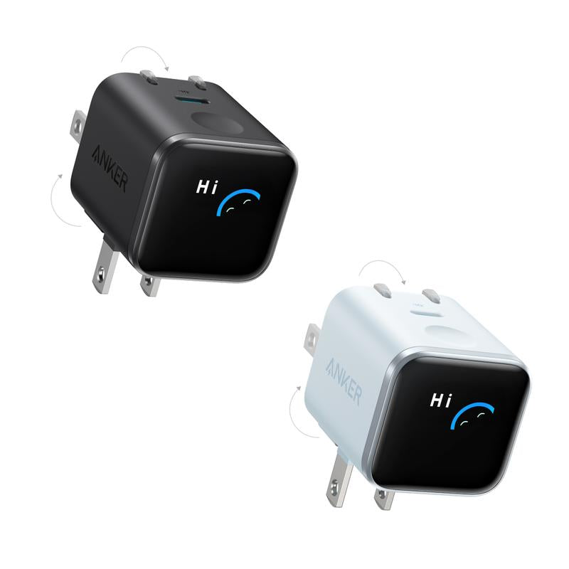 Anker Smart Display Charger, Anker Nano 45W Fast Charging USBC Charger with Smart Recognition, Built-In Care Mode, Compact with 180° Foldable Plug, for Iphone 17/16/15 Series, Macbook, Apple Watch